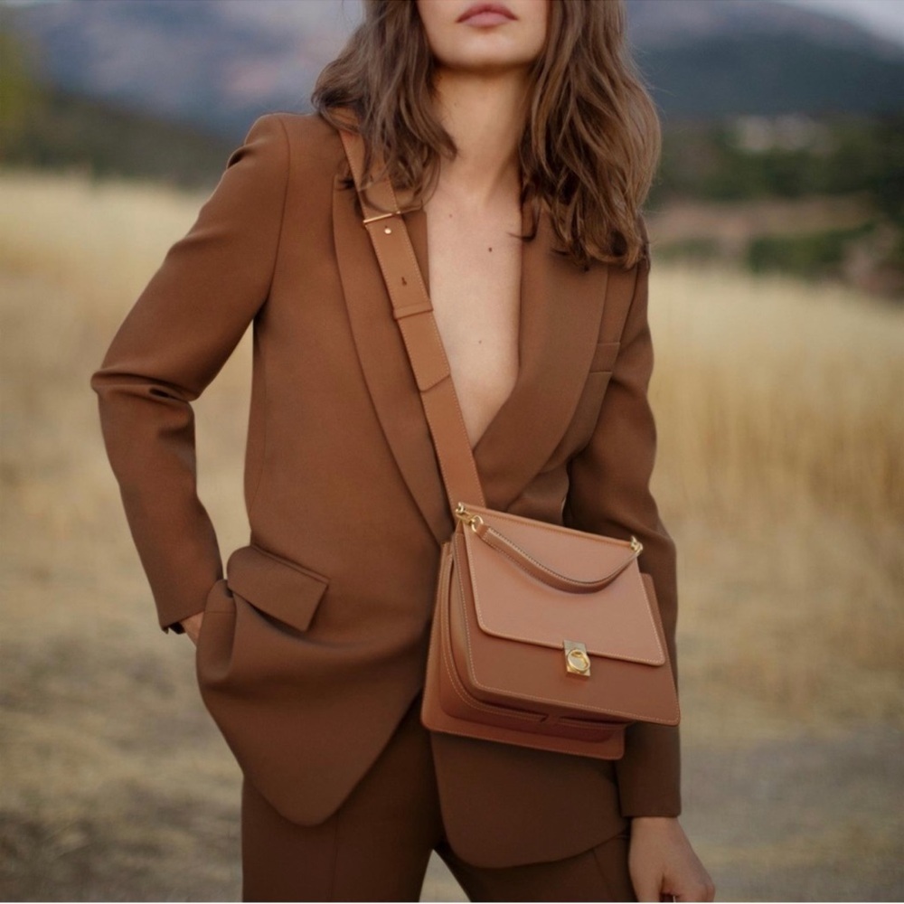 Polene Brown Shoulder Bag